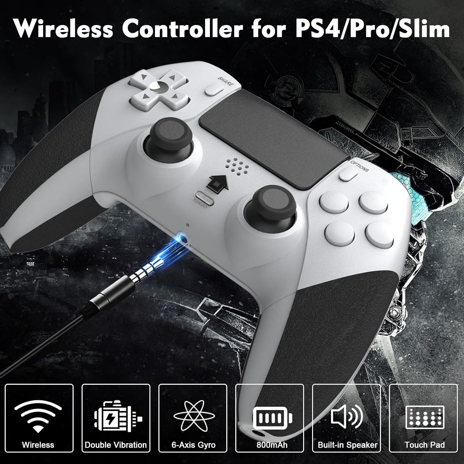 Thumbnail 1 de Holilo Manette Sans Fil pour PS-4 : confort et compatibilité au quotidien