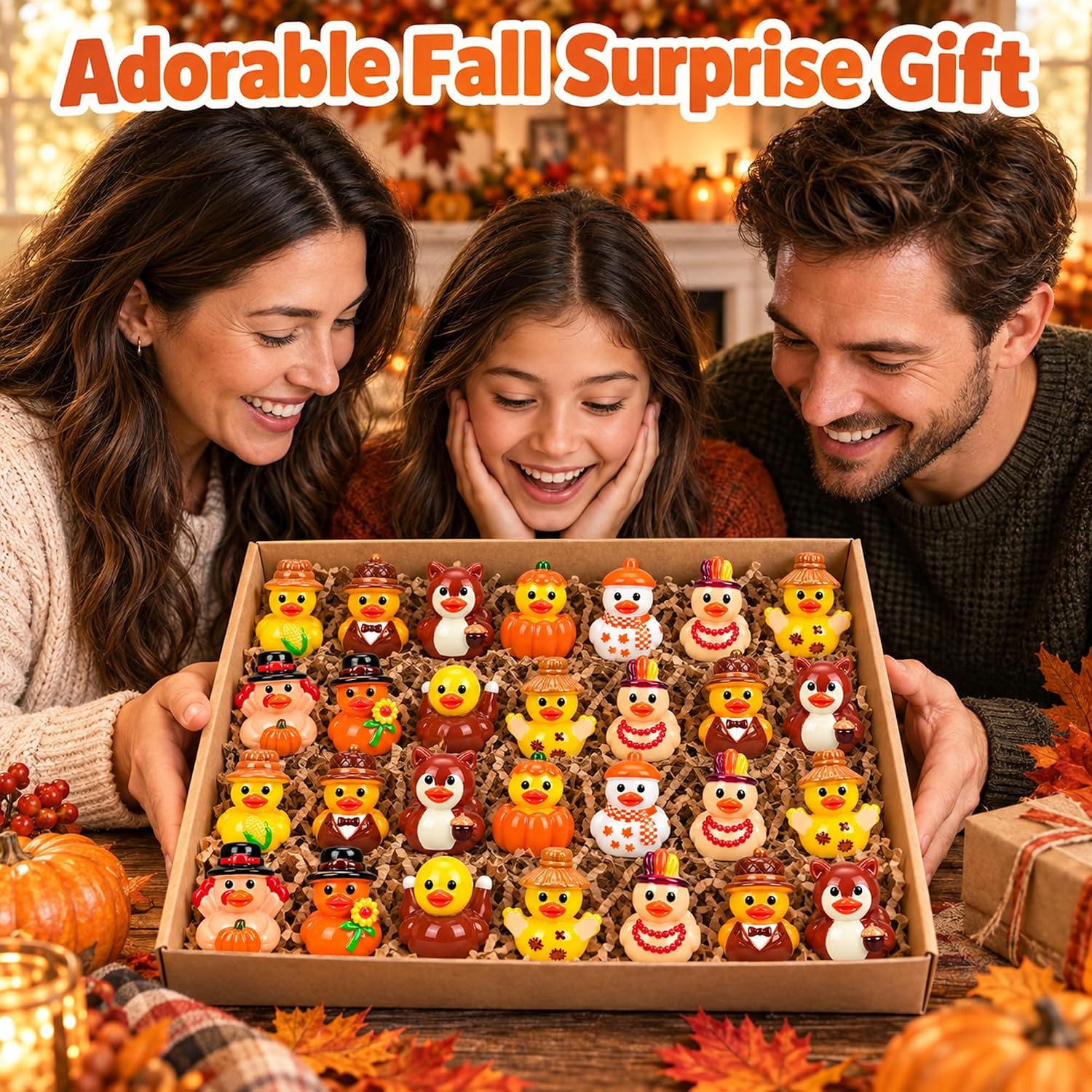 Thumbnail 6 de QAUYETM Figurine-2 Fall Mini Resin Ducks, 120 Pieces in 10 Styles