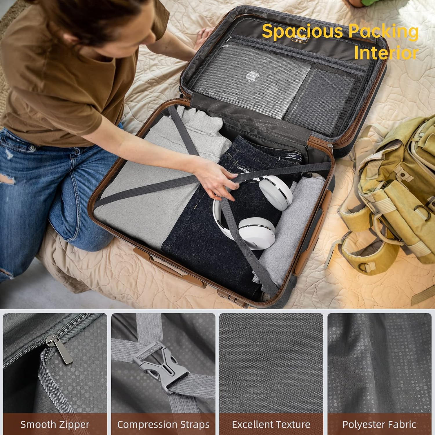 Thumbnail 6 de LARVENDER Luggage Set, 6-Piece
