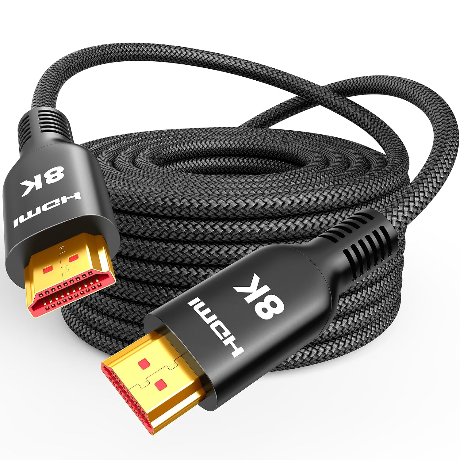 Detalle de Highwings 8K Fiber Optic HDMI Cable, 40 ft, 48Gbps, Braided