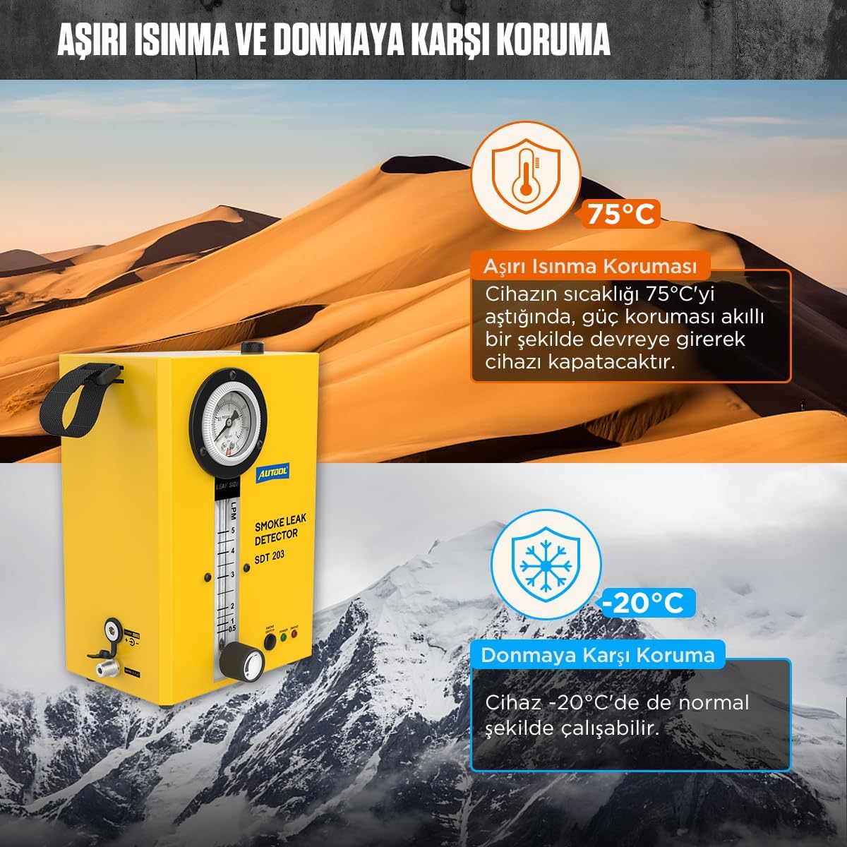 Thumbnail 1 de AUTOOL Automotive Smoke Machine for EVAP smoke leak detection (DC12V vehicles)