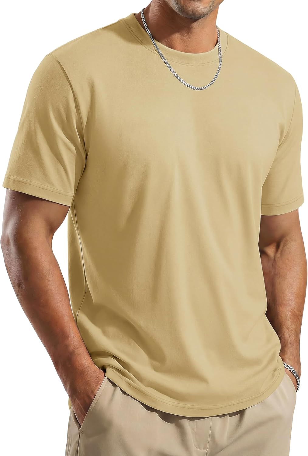 Thumbnail 6 de TACVASEN Men's T Shirt UPF 80+ Plain Short Sleeve – Lightweight, Quick-Dry Outdoor Tee