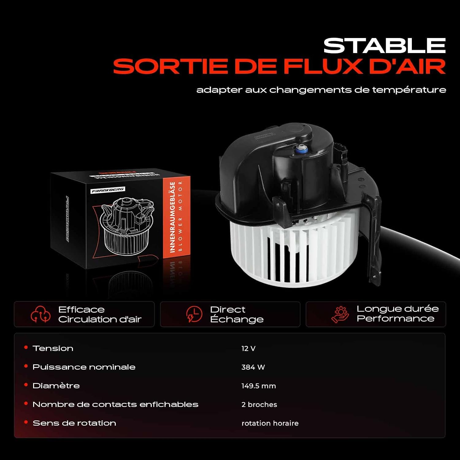 Thumbnail 3 de Frankberg Moteur de ventilateur 384 W