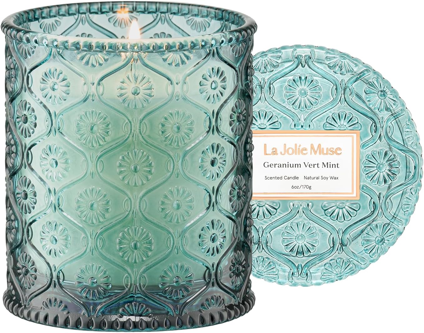 Thumbnail 6 de LA JOLIE MUSE Lavender Lilac Fresh Scented Candle — 6 oz Soy Wax, 40 Hr Burn Time