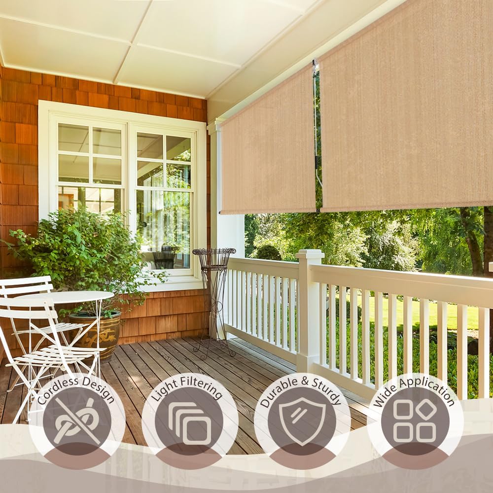 Detalle 2 de SEEYE Outdoor Roller Shade, 8' W x 8' H
