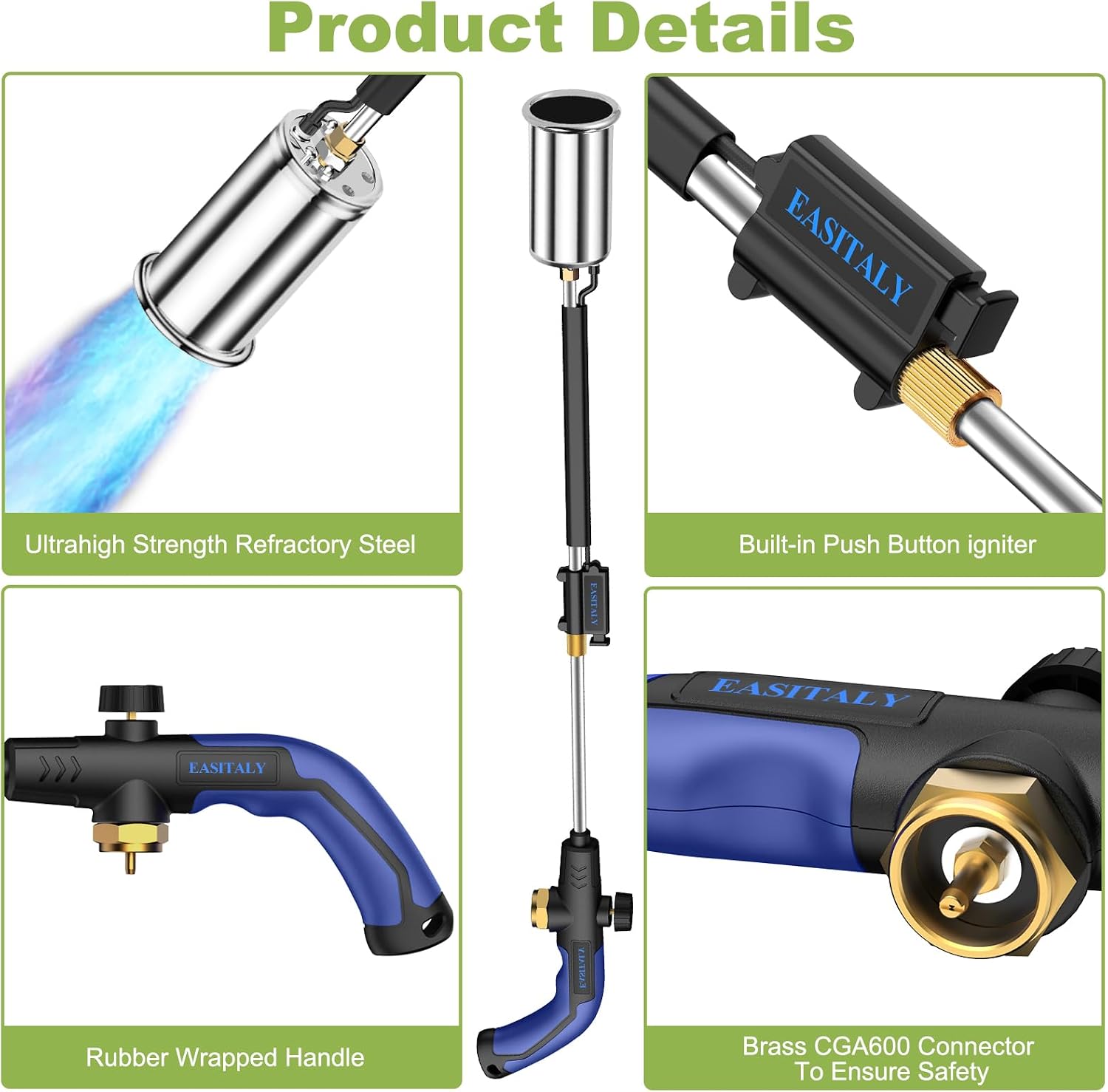 Thumbnail 5 de EASITALY PQ888-D002A002 Propane Weed Torch with 30-Inch Handle