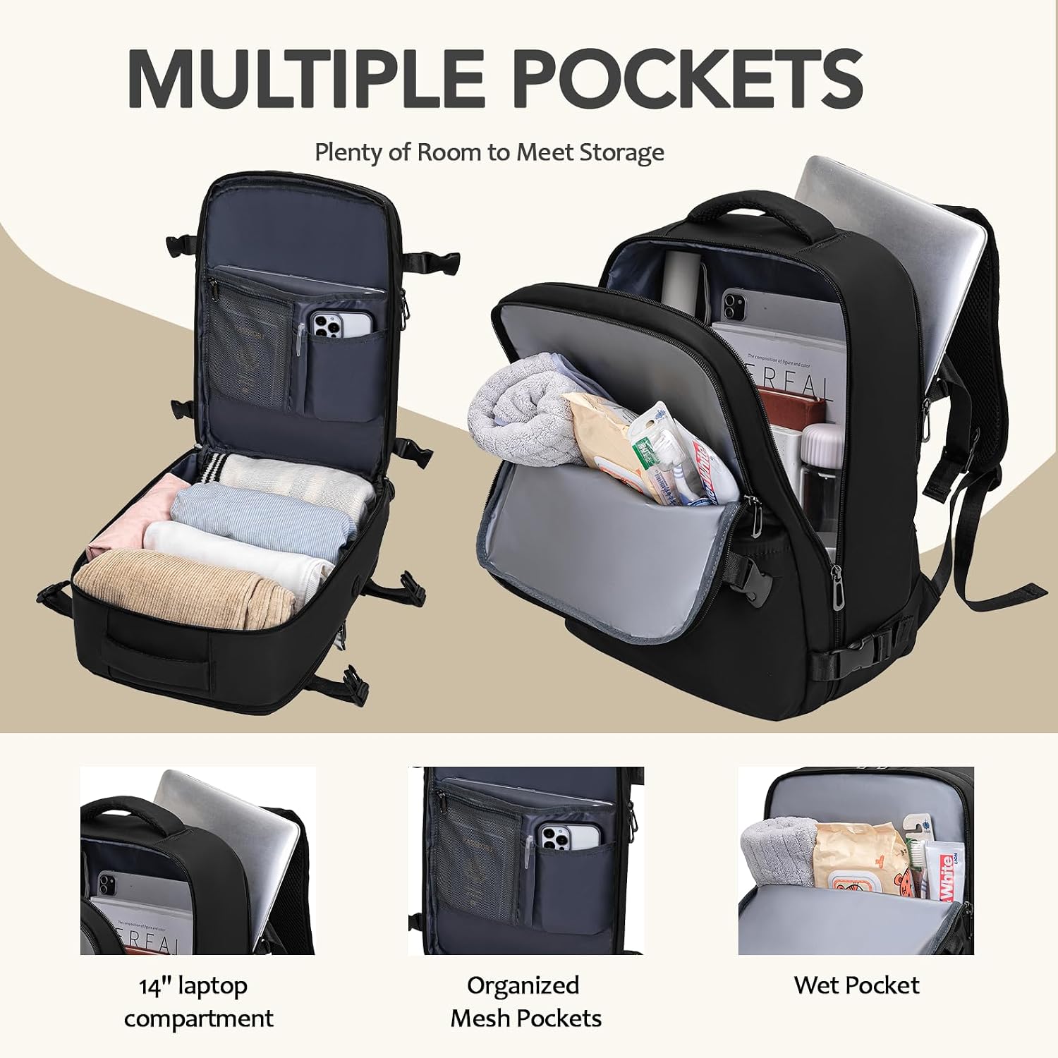 Thumbnail 5 de Xkdoai Cabin Bag 45x36x20 travel backpack