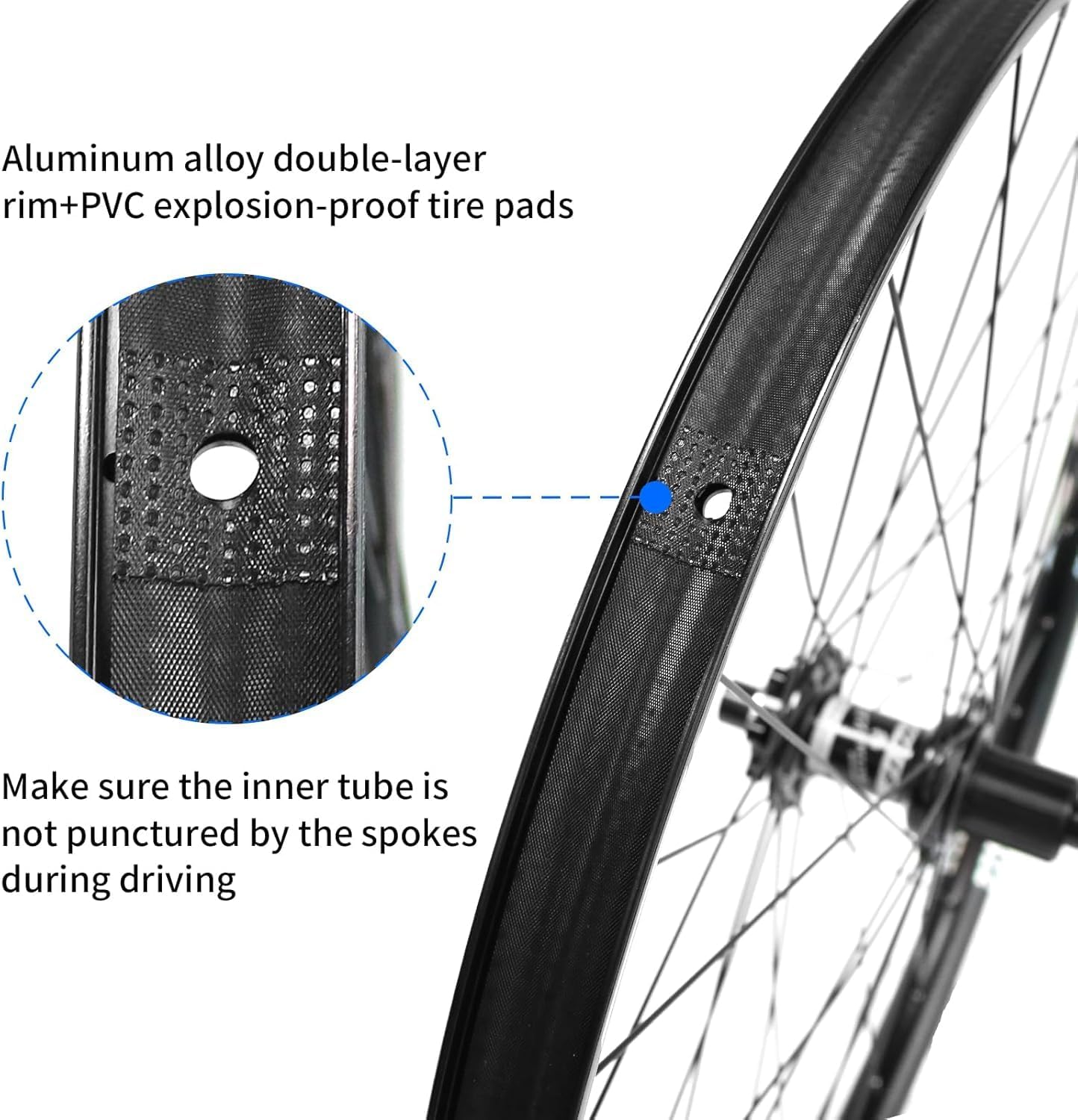 Thumbnail 4 de ZTZ 27,5"/29" Thru-Axle Boost Mountainbike-Radsatz (32 Loch, 32H) für Scheibenbremsen