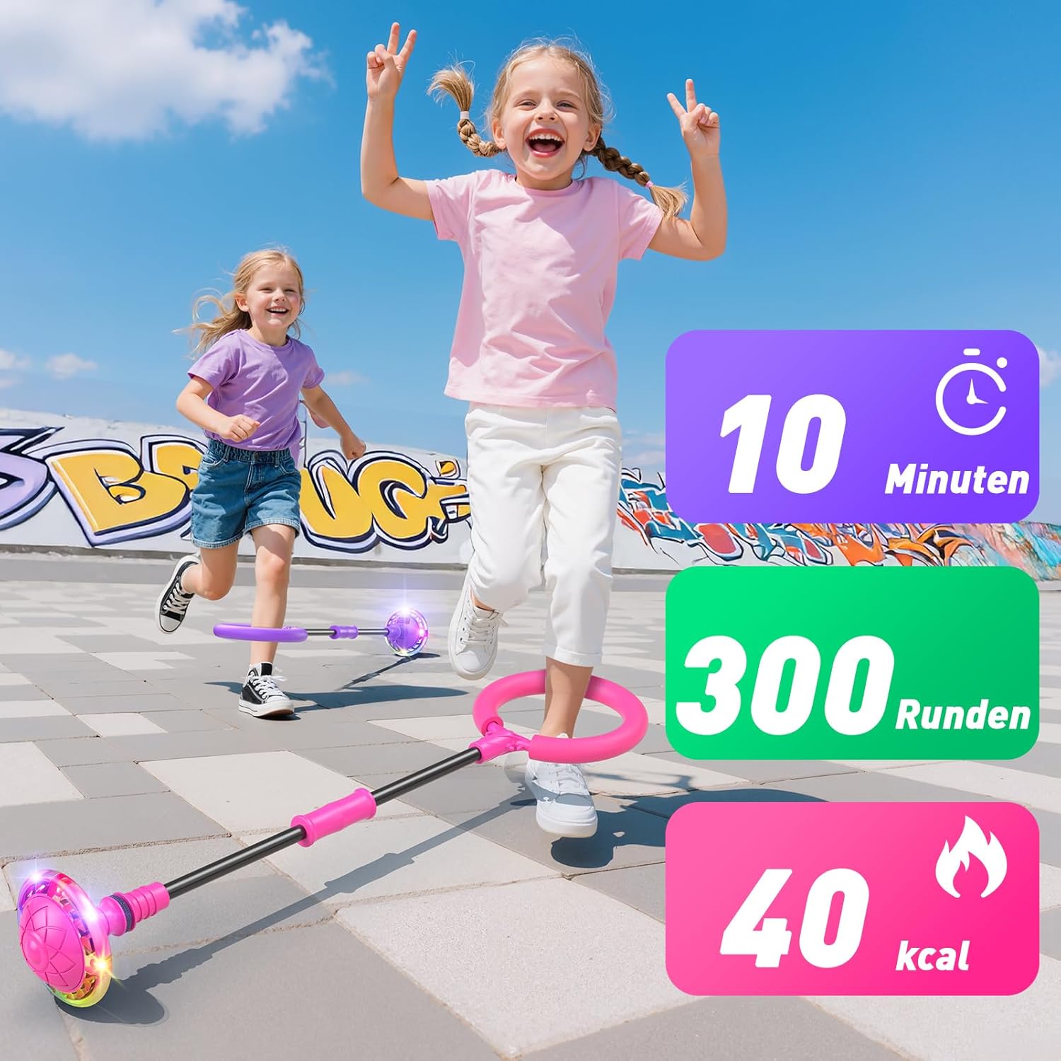 Thumbnail 1 de Springring Fußkreisel mit Zähler und Timer ⛸
