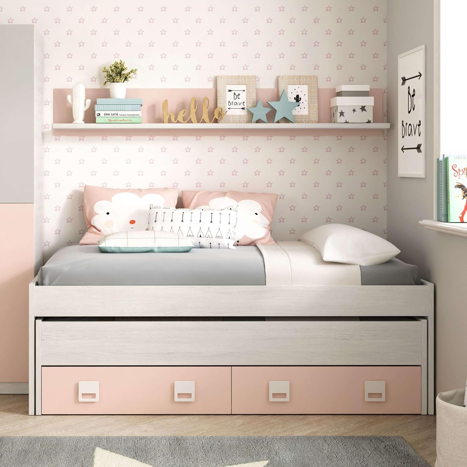 Thumbnail 1 de Habitdesign Cama Doble Juvenil Nube 199x96x69 cm