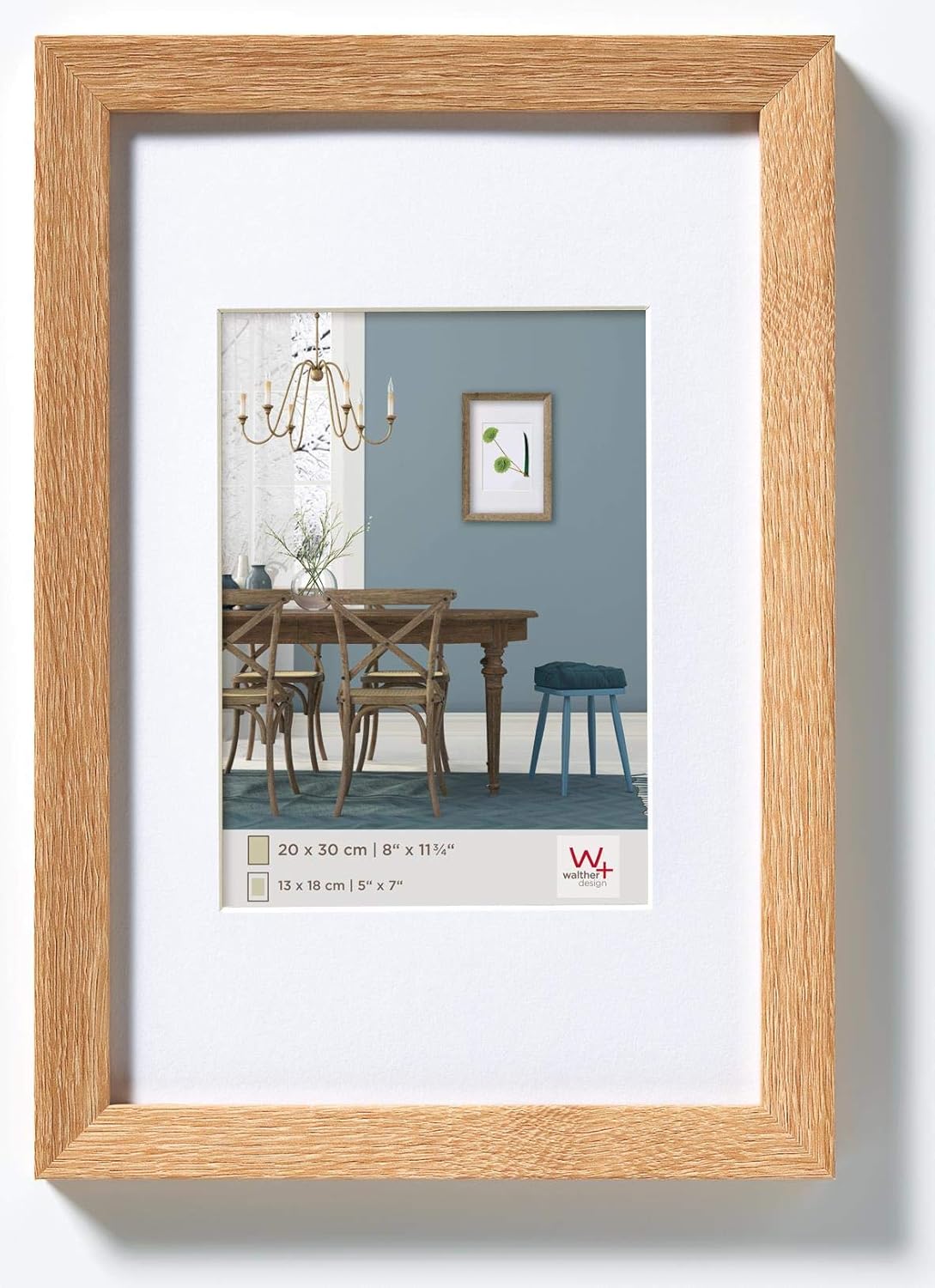 Thumbnail 3 de walther design Rovere Scuro 20 x 20 cm con passe-partout e cornice in legno Fiorito EF220P