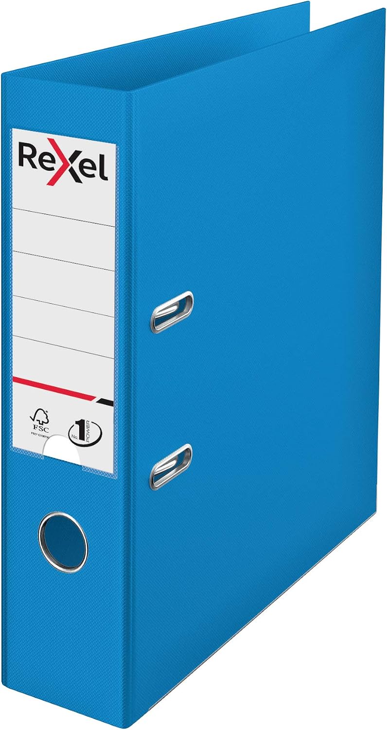 Detalle 2 de Rexel Choices A4 Lever Arch Files 3-Pack (Black, Red, Blue) – Durable, Replaceable Spine Labels
