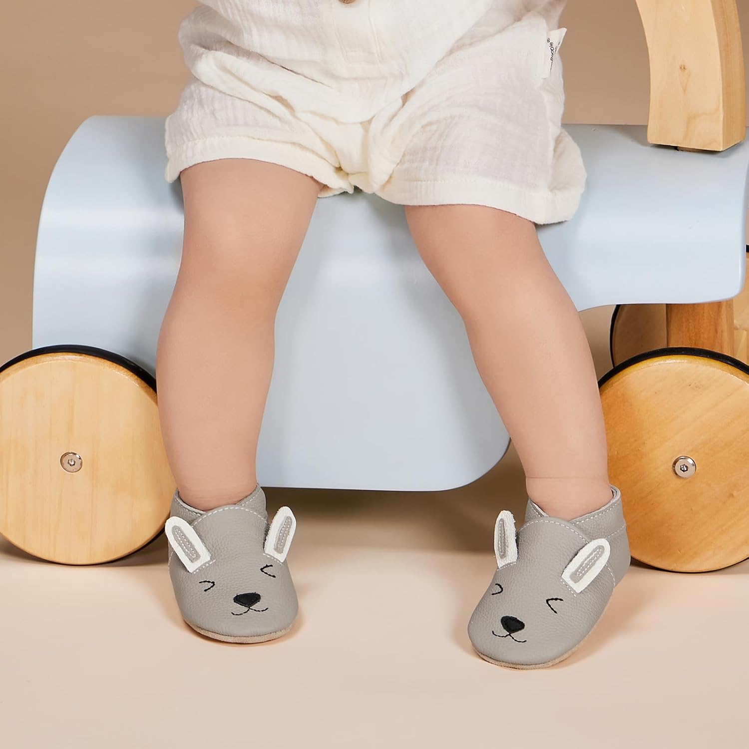Detalle 2 de IceUnicorn Krabbelschuhe Baby Lauflernschuhe – weiches Leder, rutschfeste Sohle