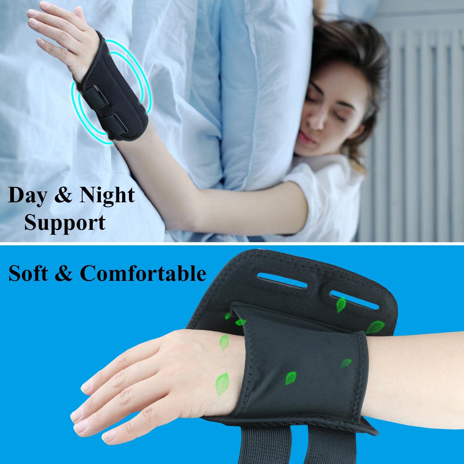 Detalle 1 de Tianhengyi Wrist Brace for Carpal Tunnel, Right Hand S/M, Khaki