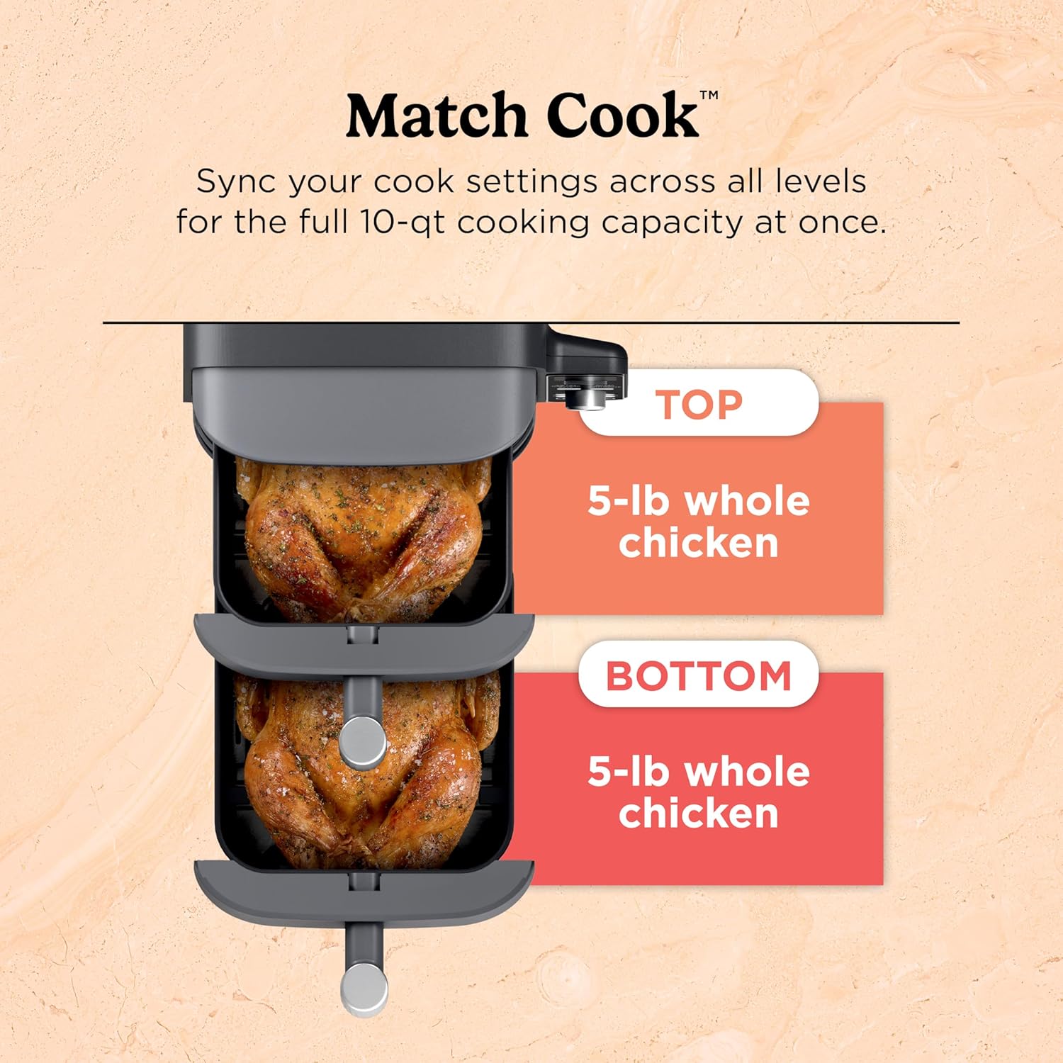 Thumbnail 6 de Ninja Air Fryer 10QT DoubleStack XL 2-Basket (SL401): Compact, Dual-Stack Convenience for Feeding Up to 8