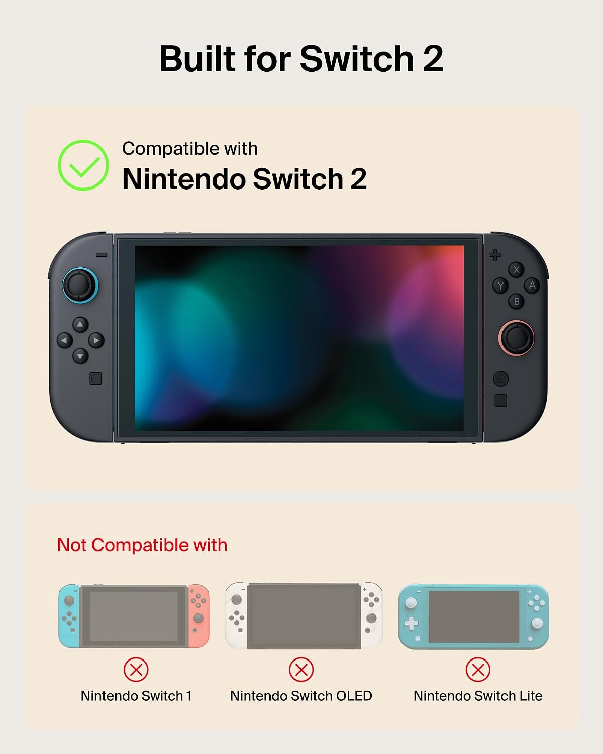 Thumbnail 1 de Belkin Nintendo Switch 2 Case Grip: Dockable Ergonomic Protective Case with Quick-Release Joy-Cons