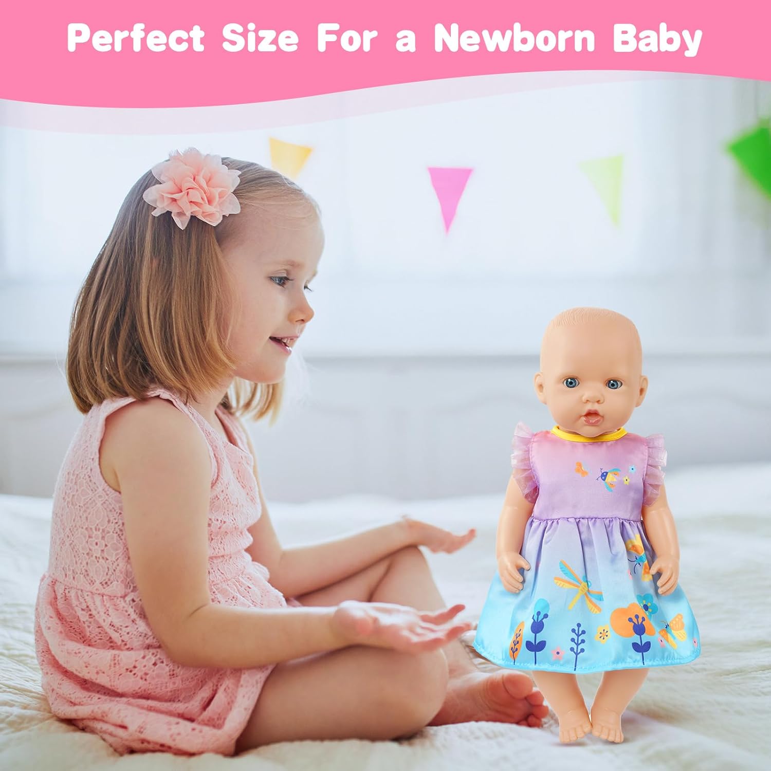 Thumbnail 6 de Aolso 4-pack baby doll clothes for 14–18 inch (35–45 cm) dolls – unicorn outfits with socks and hangers