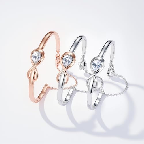 Detalle de Lyniuoy Infinity Two-Tone 18K Gold Plated Bracelet for Women