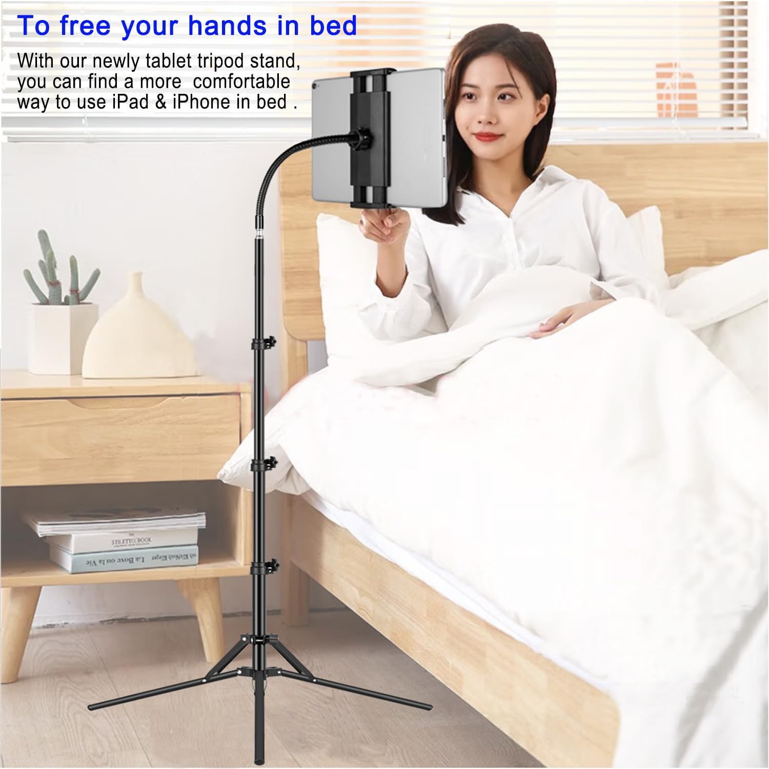 Detalle 2 de iPad Gooseneck 65-inch Floor Tripod Stand for tablets