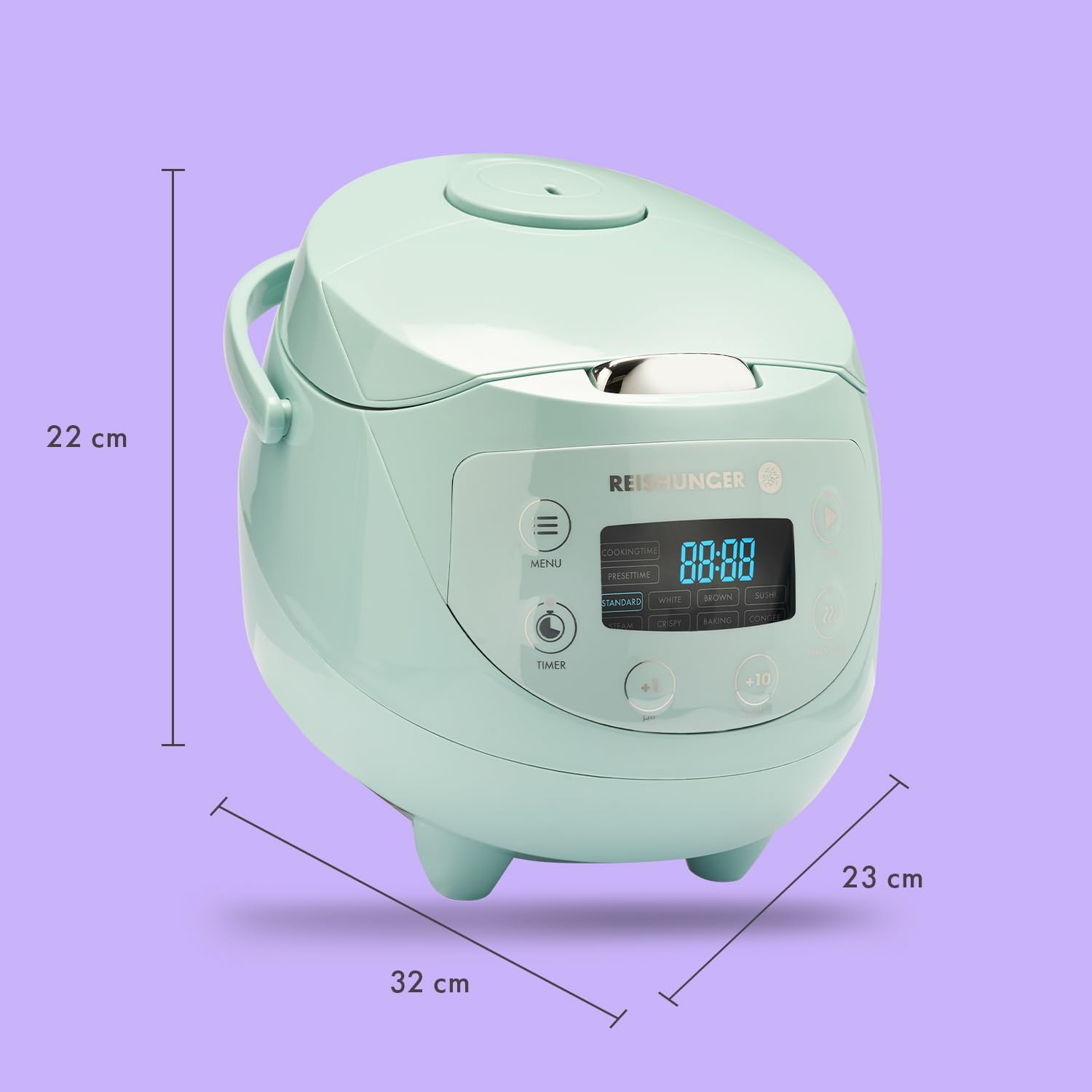 Detalle de Reishunger Mini Auto Cuiseur Riz — 0,6 L, 7 modes, maintien au chaud, accessoire céramique