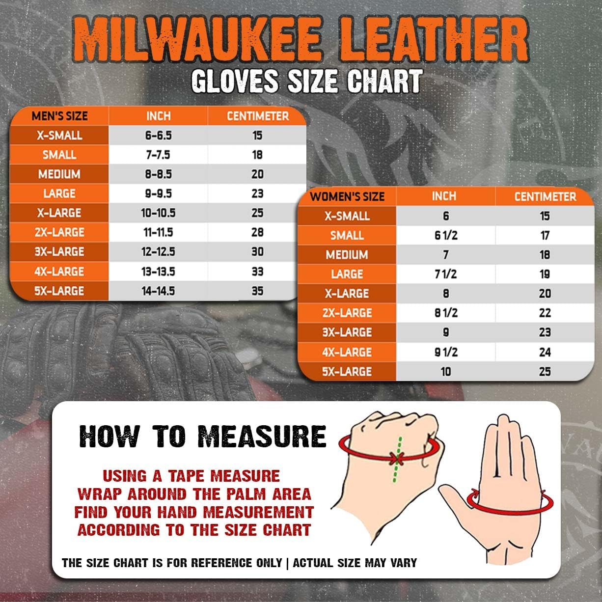 Detalle de Milwaukee Leather Motorcycle Gloves, LG