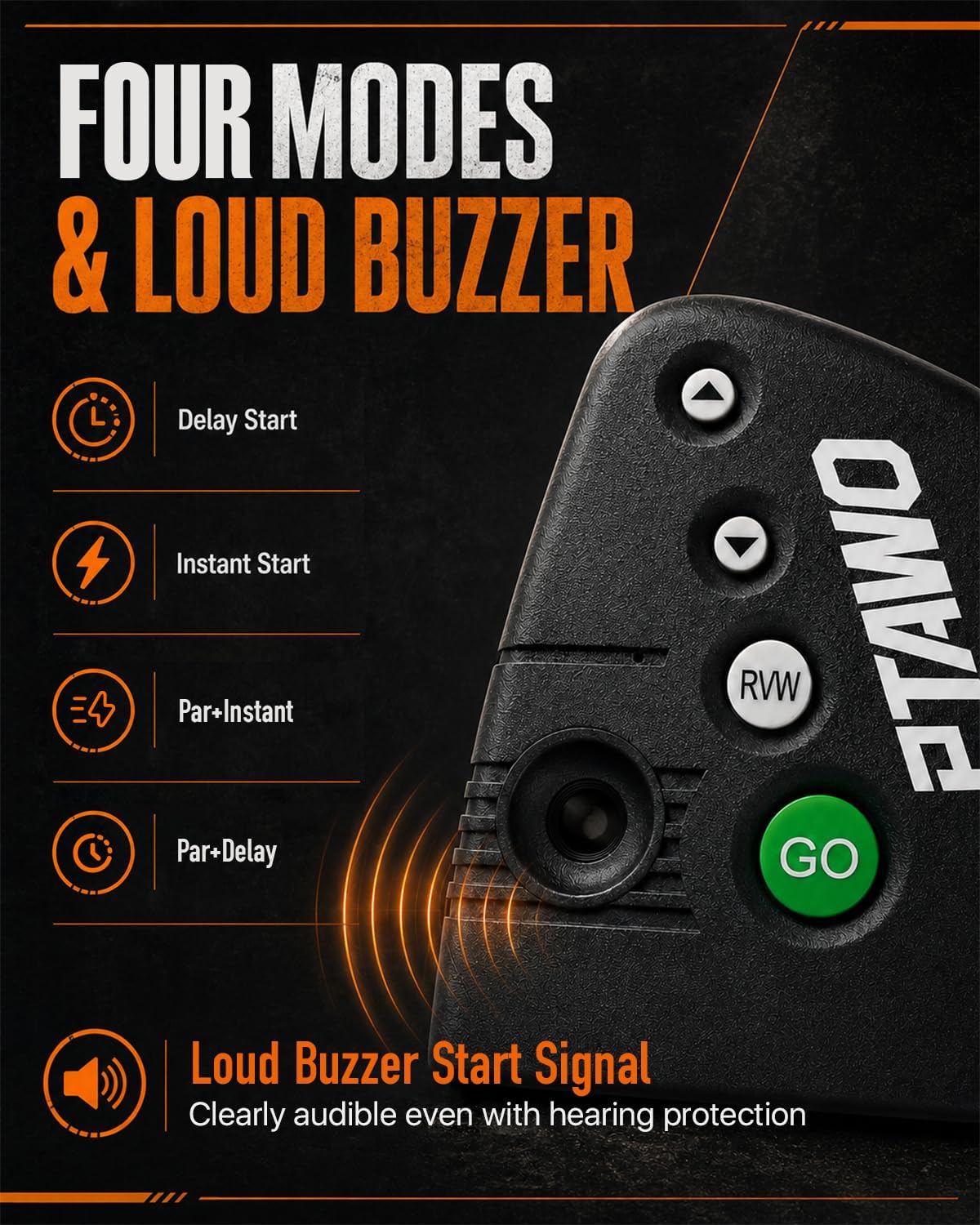 Detalle de Shot Timer for Shooting Competition & Training: 4 Modes, Loud Buzzer, Belt Clip