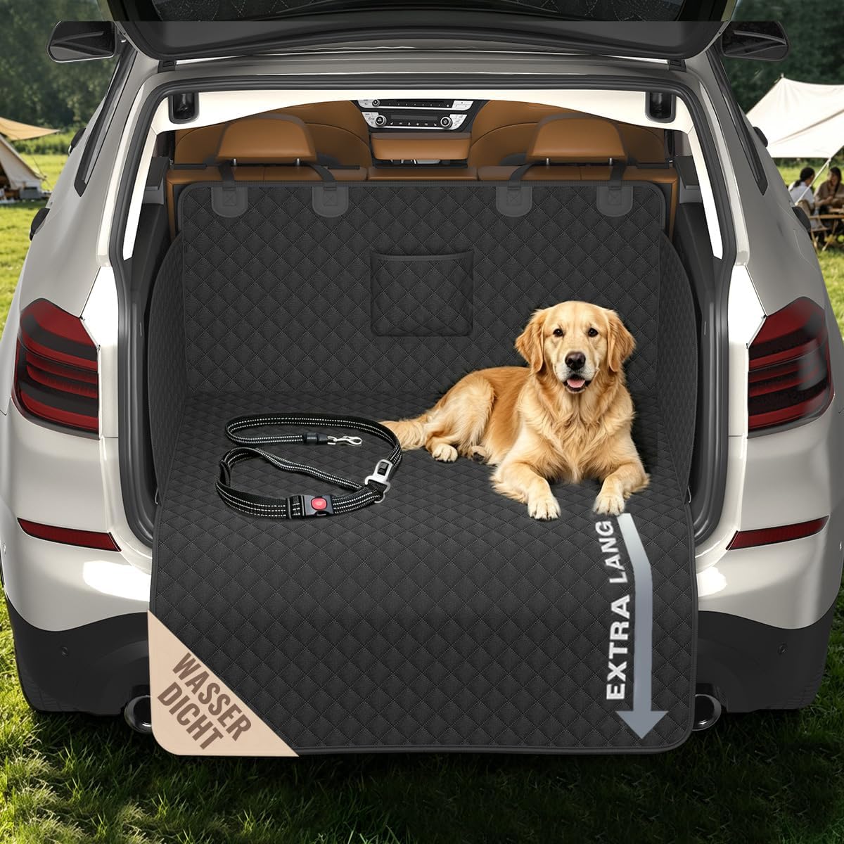 Detalle de BMaoBBo Hundedecke Auto Rückbank 135x60 cm – wasserdicht, kratzfest und 300 Pfund Traglast