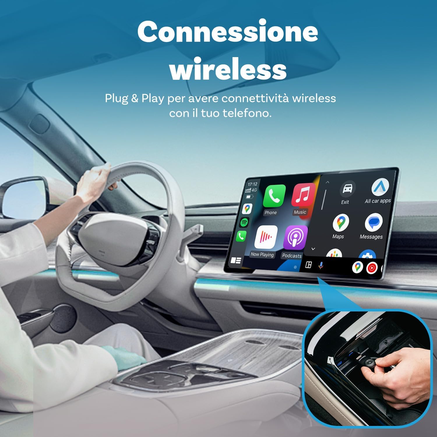 Thumbnail 1 de OTTOCAST Mini 2025 Adattatore CarPlay Wireless