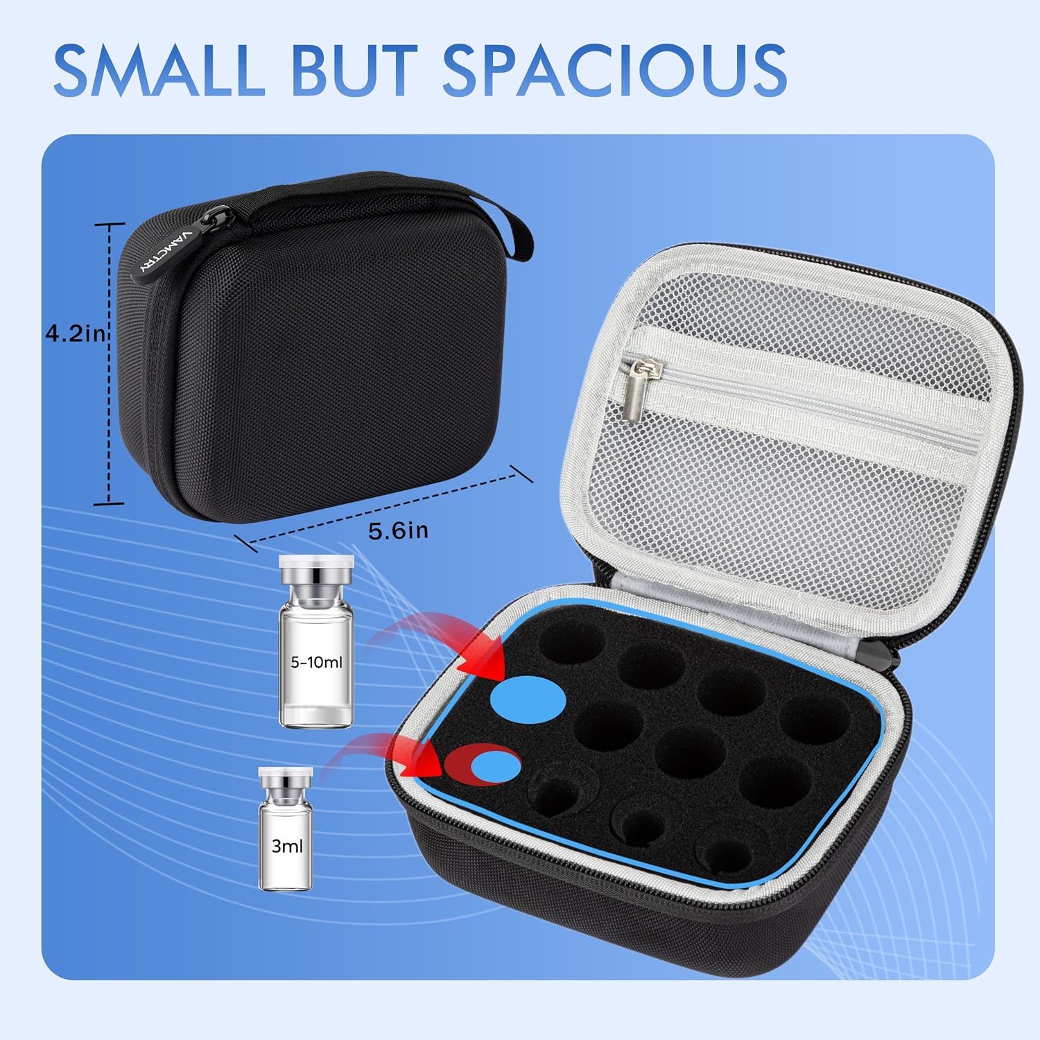 Thumbnail 3 de Vamctry 12-Slot Fridge Peptide & Insulin Vial Case
