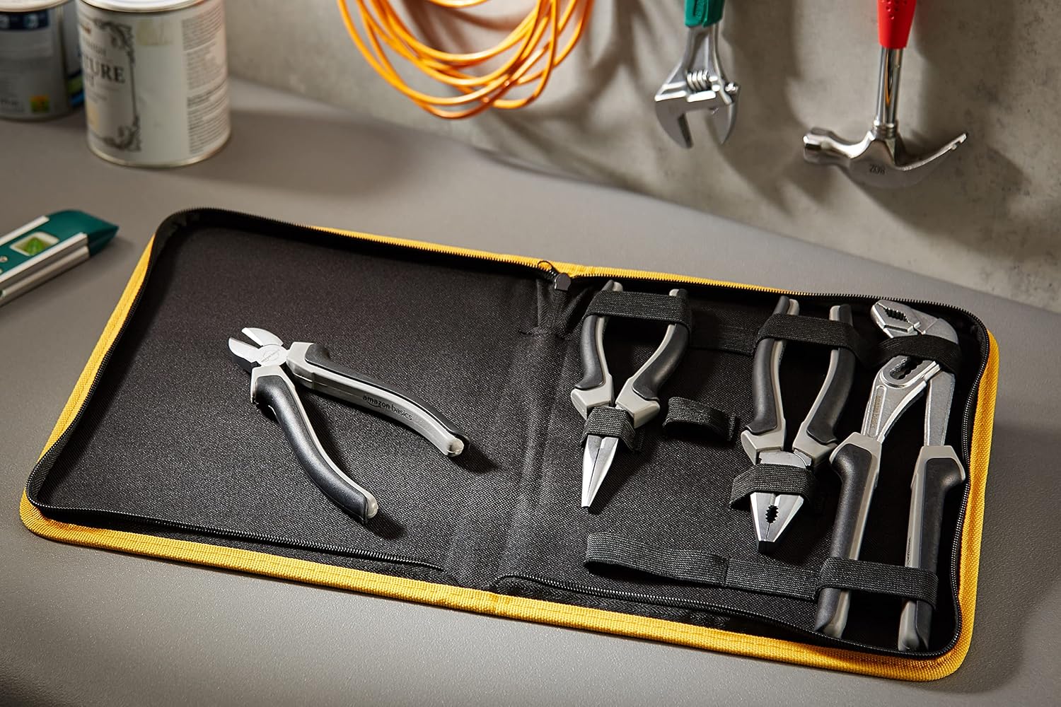 Thumbnail 5 de Amazon Basics Zangen 4Stück Set – 150 mm Seitenschneider, Kombizange, Spitzzange & 250 mm Wasserpumpenzange
