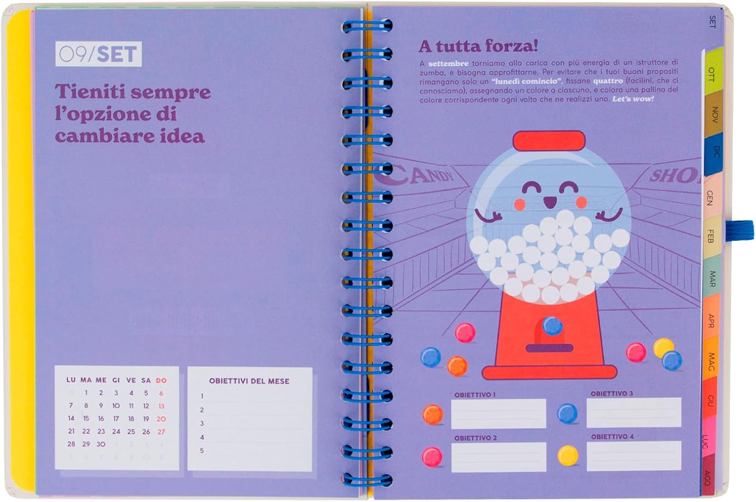 Detalle 2 de Diario scolastico Mr. Wonderful 2026-27 Settimanale Ready – Organizzazione settimanale con tasca interna