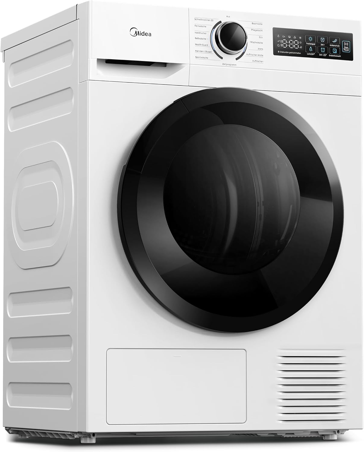 Detalle de Midea MD11EH80BD Wärmepumpentrockner 8 kg – effizient, schonend und hygienisch