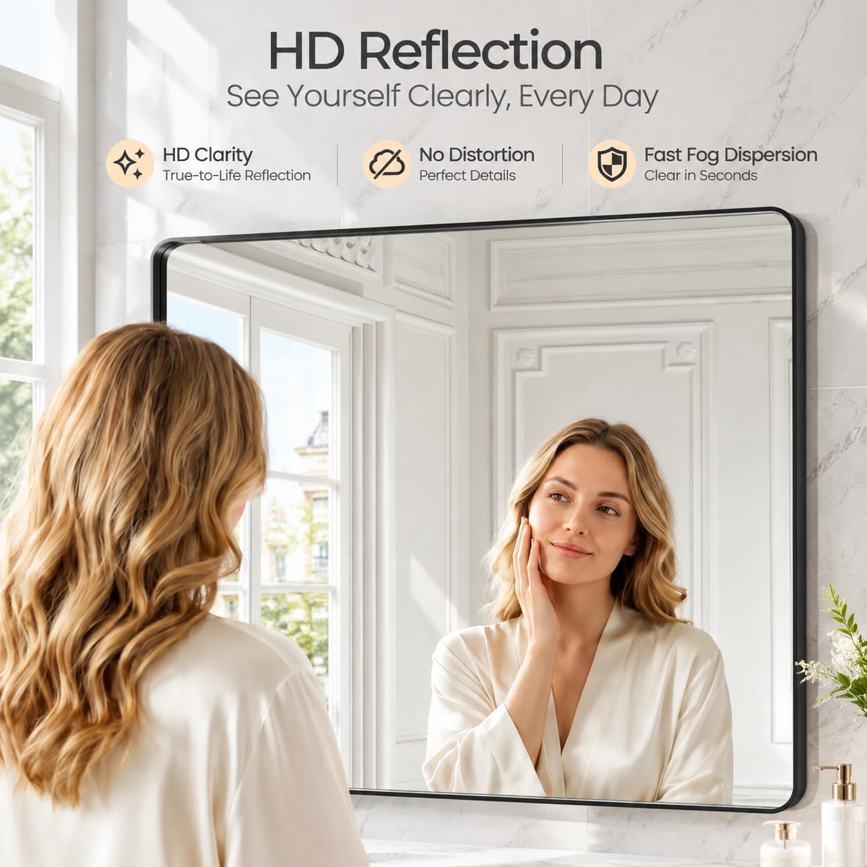 Detalle 2 de JISOSO Bathroom Vanity Mirror 48x30