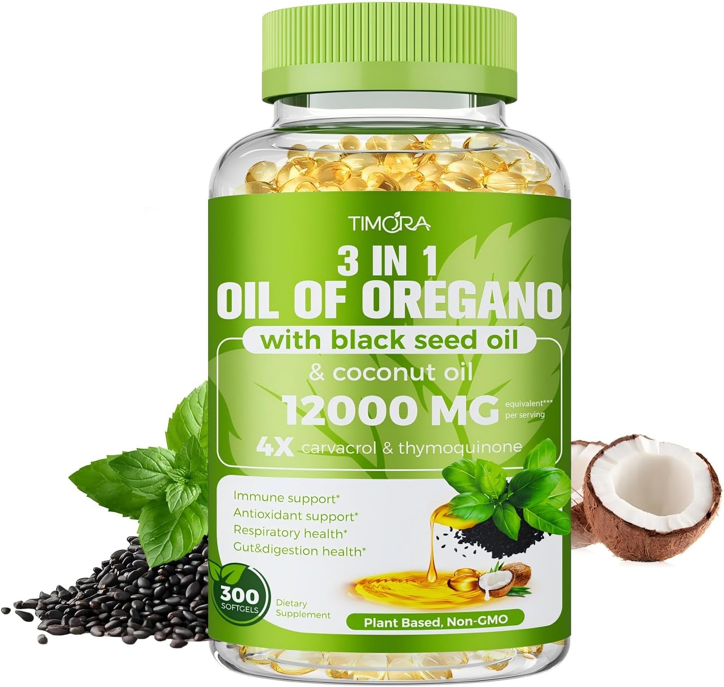 Detalle de TIMORA Oregano Oil Softgels 40:1