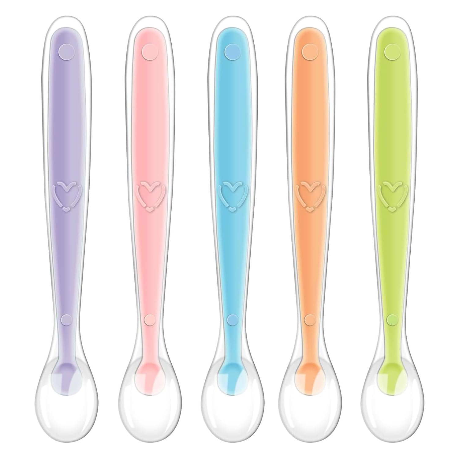 Vicloon Babylöffel 5er-Set: Weiche Silikon-Löffelchen, BPA-frei, für Neugeborene und Kleinkinder