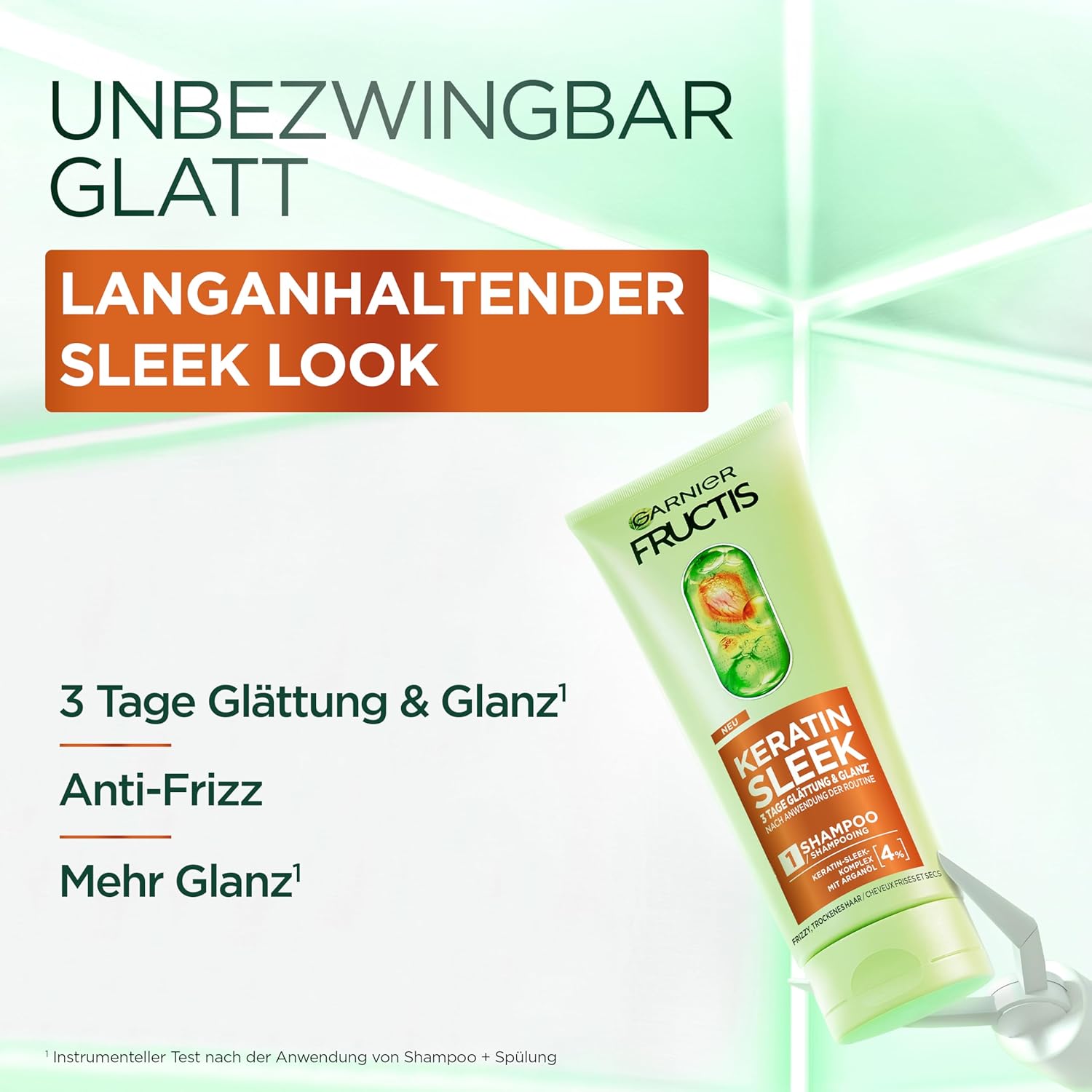 Thumbnail 1 de Garnier Fructis Keratin Sleek 4-tlg Haarpflegeset – Glättung mit Keratin-Komplex und Arganöl