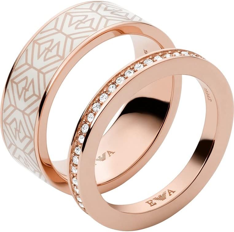 Thumbnail 2 de Emporio Armani bague à empiler en acier inoxydable doré pour femme, EGS2830221