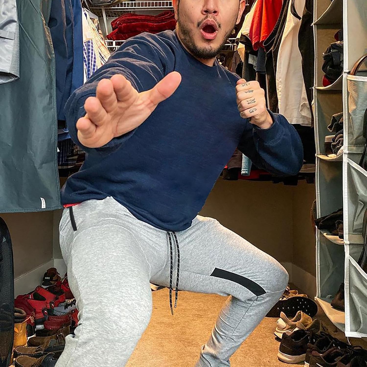 Thumbnail 2 de BROKIG Netz Gym Sporthose Herren Fitness Trainingshose Slim