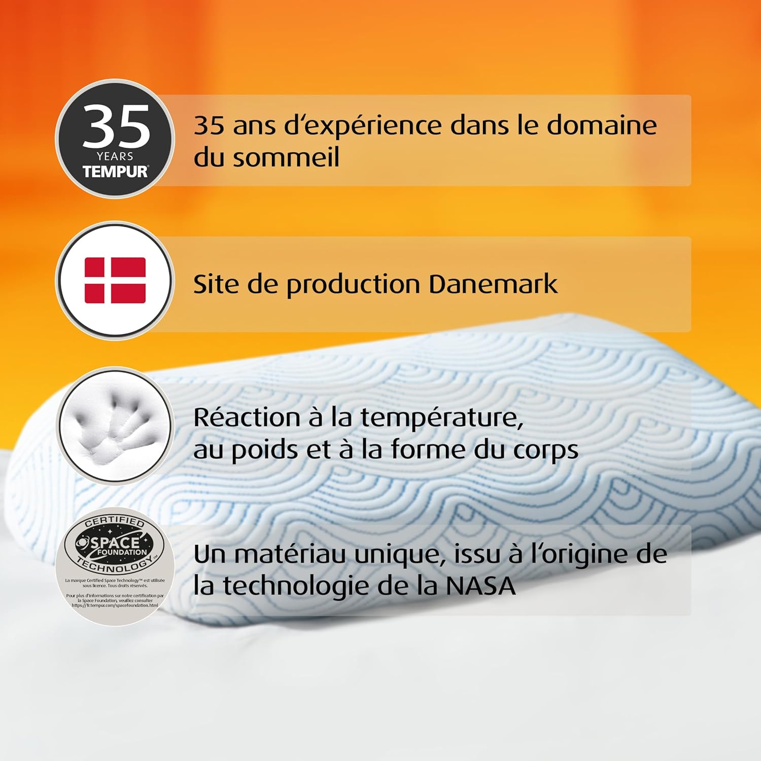 Thumbnail 4 de TEMPUR Ease Oreiller ergonomique 50 x 31 cm