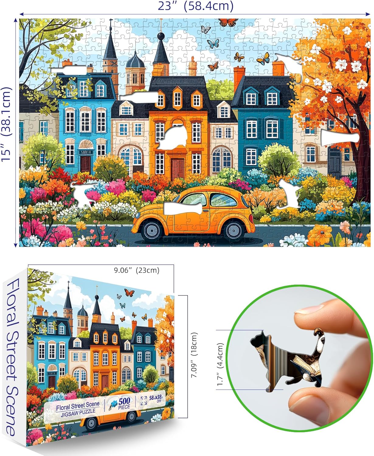Thumbnail 1 de Colorful City Street 500-piece Jigsaw Puzzle 🧩
