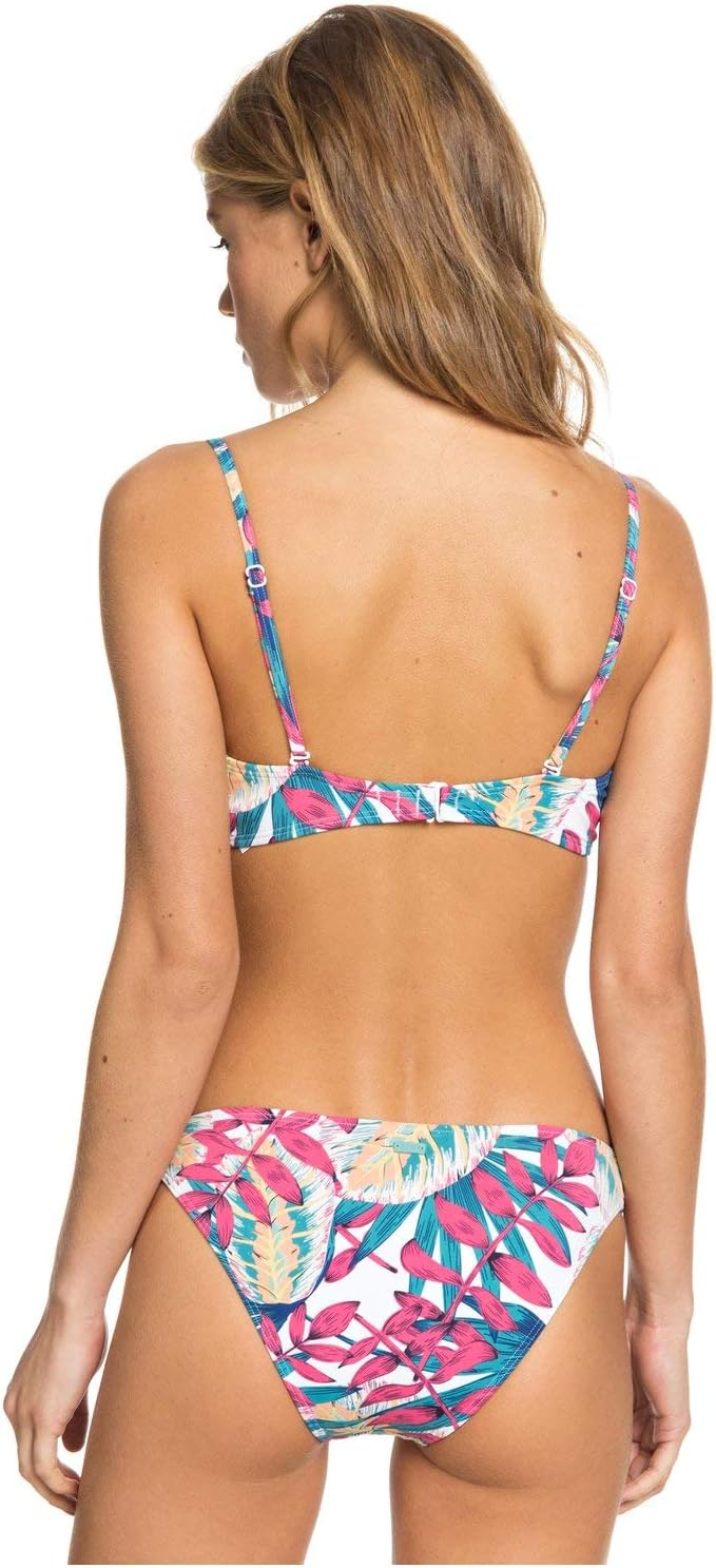 Detalle de Roxy Into The Sun Bandeau Set: costumi da bagno da donna con tessuto riciclato e vestibilità performance