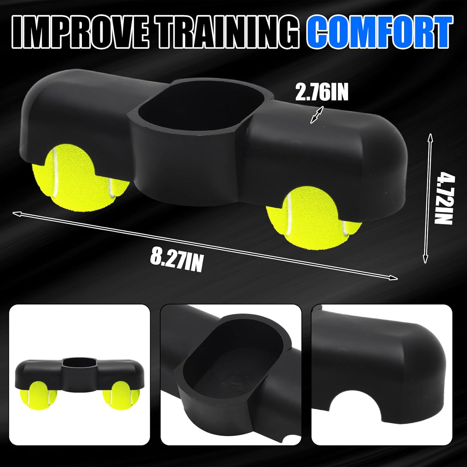 Thumbnail 4 de Umllpet Rocker-Plate-Feet Adapter (1 Stück) für Indoor Cycling Rollentrainer – mit 2 Tennisbällen