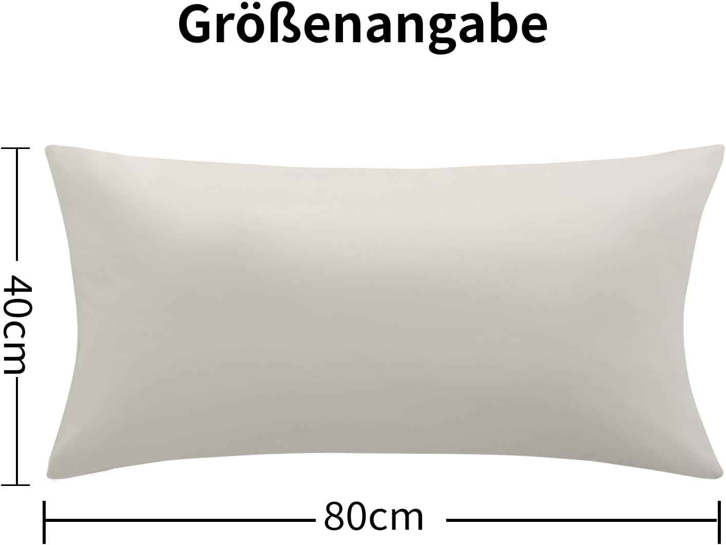 Thumbnail 6 de RUIKASI Kissenbezug 40x80 Beige – 2er Set, Mikrofaser, Oeko‑Tex, mit Reißverschluss