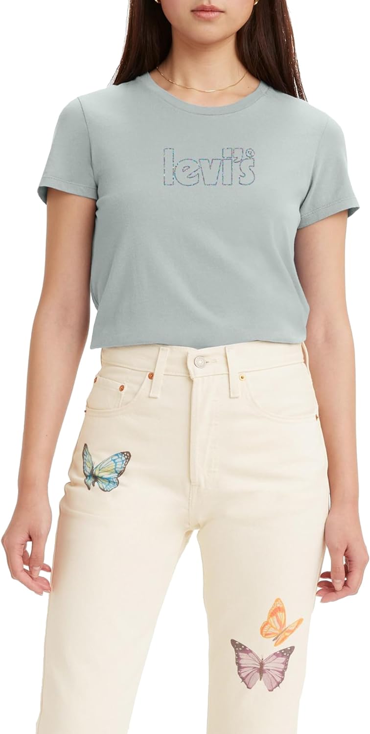 Thumbnail 6 de Levi's Perfect Tee Benitoite Cloud Dancer STRI T-Shirt Donna