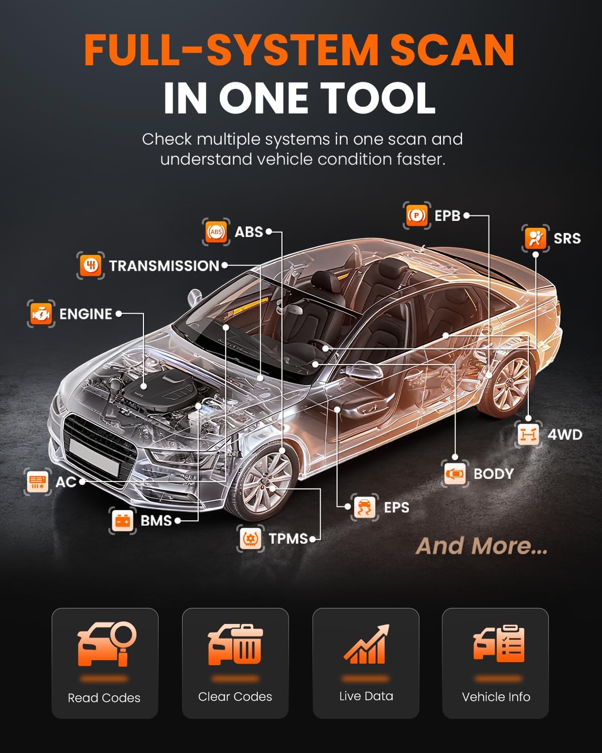 Detalle 2 de ANCEL DS500BT 7" Diagnostic Scanner