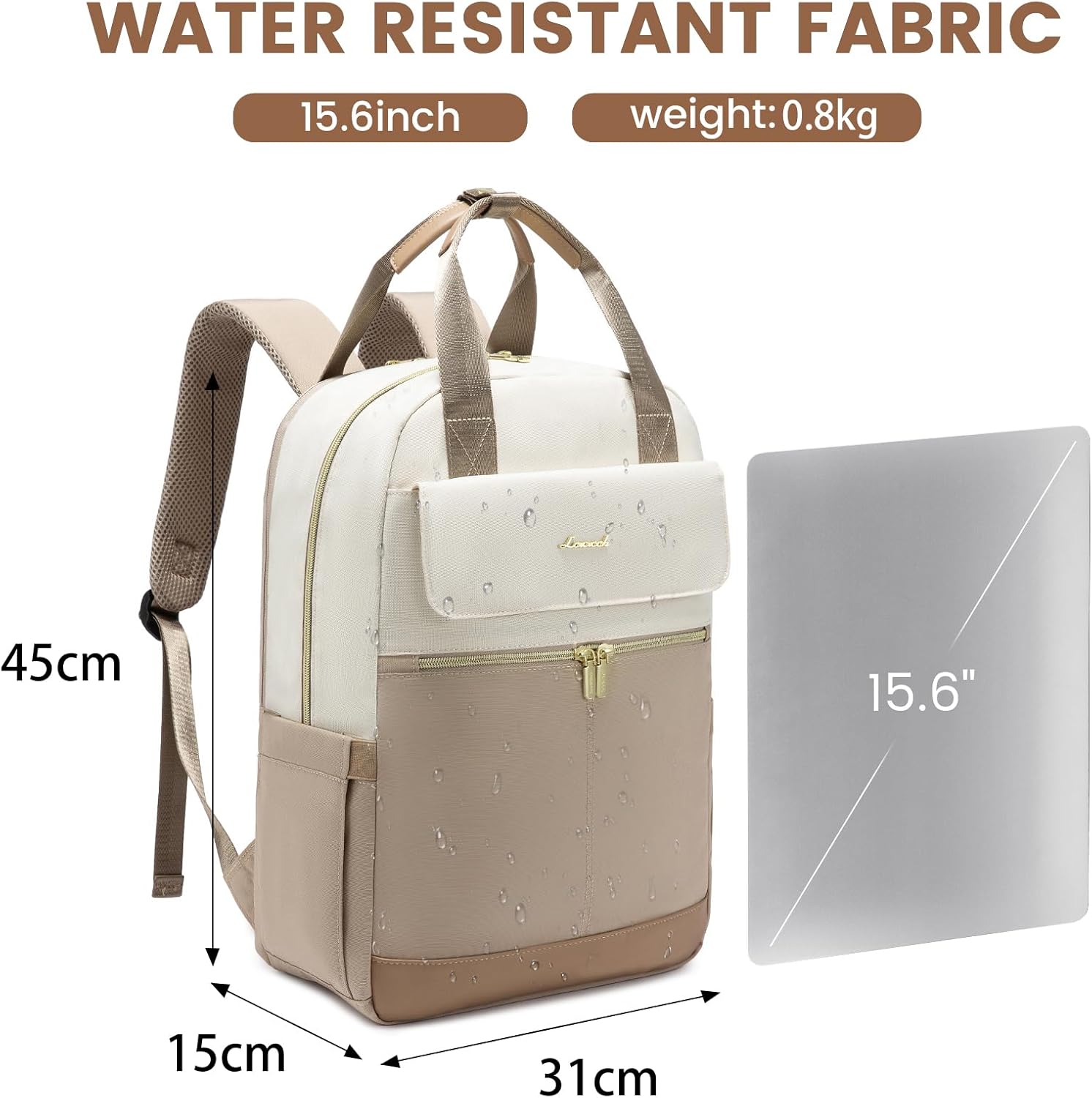 Thumbnail 4 de LOVEVOOK Rucksack Damen 15,6 Zoll