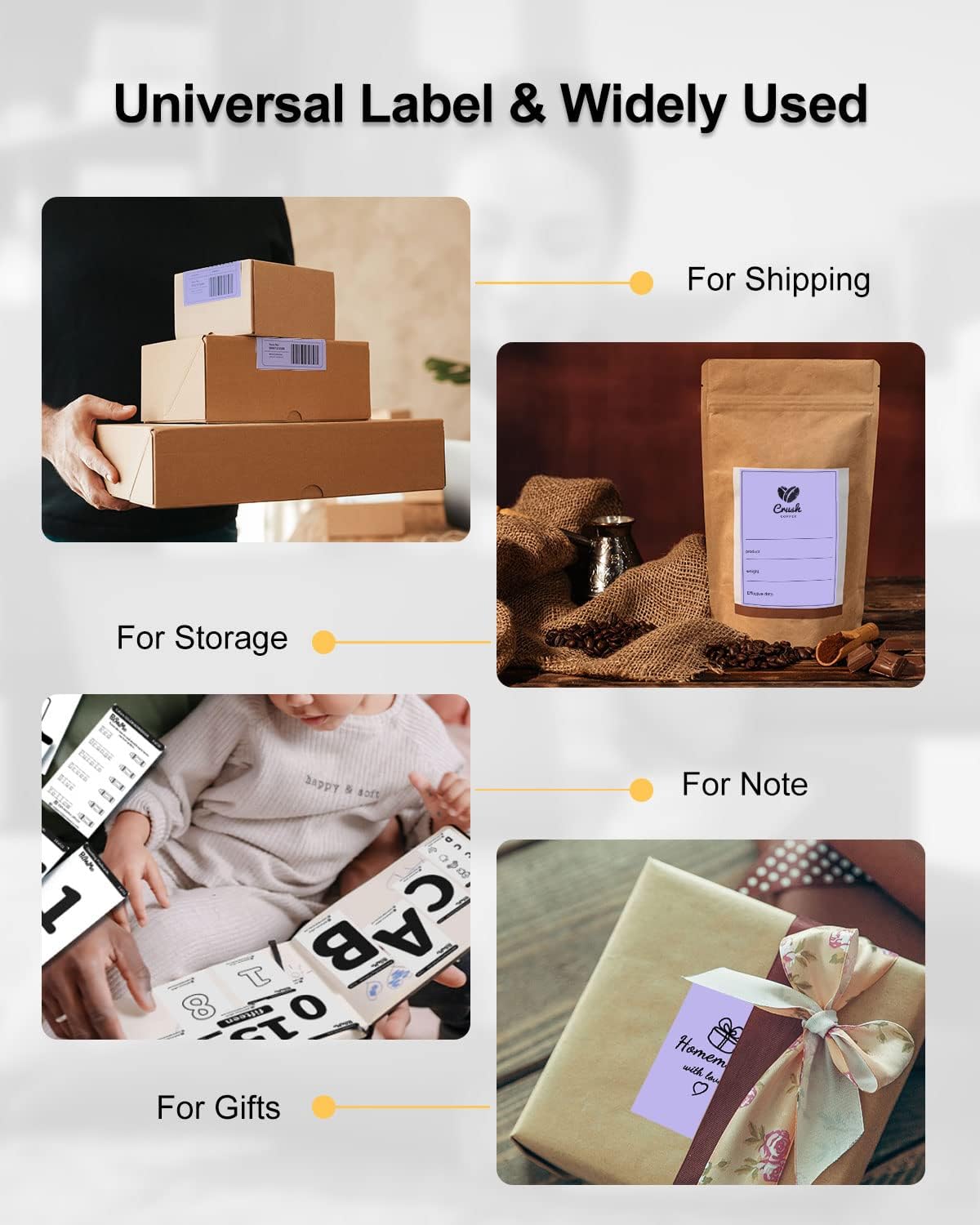 Thumbnail 6 de Phomemo SLP-4*6-500-PU Thermal Shipping Labels, 4 x 6 Inches, 500 Count