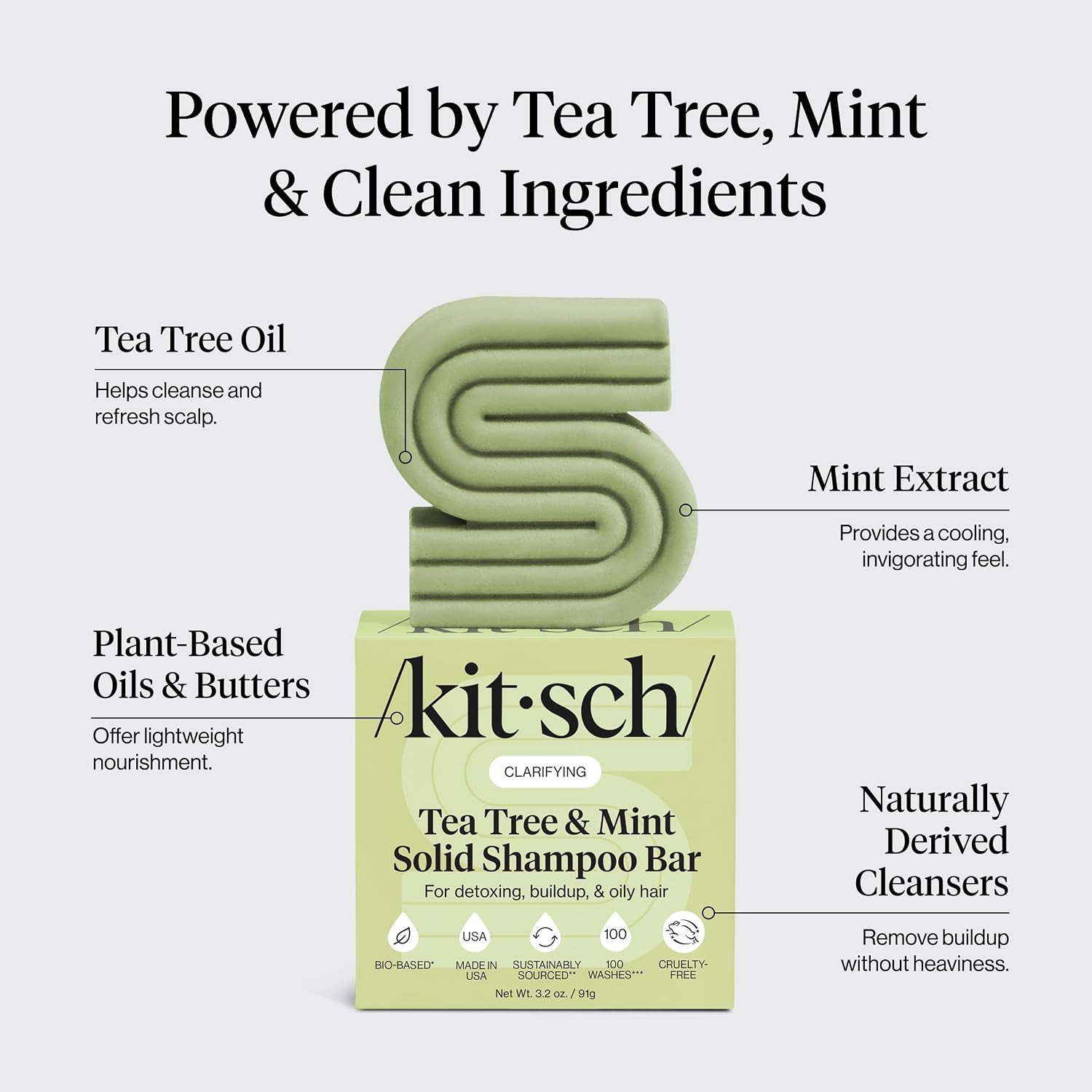 Detalle de Kitsch clarifying shampoo bar 91 g