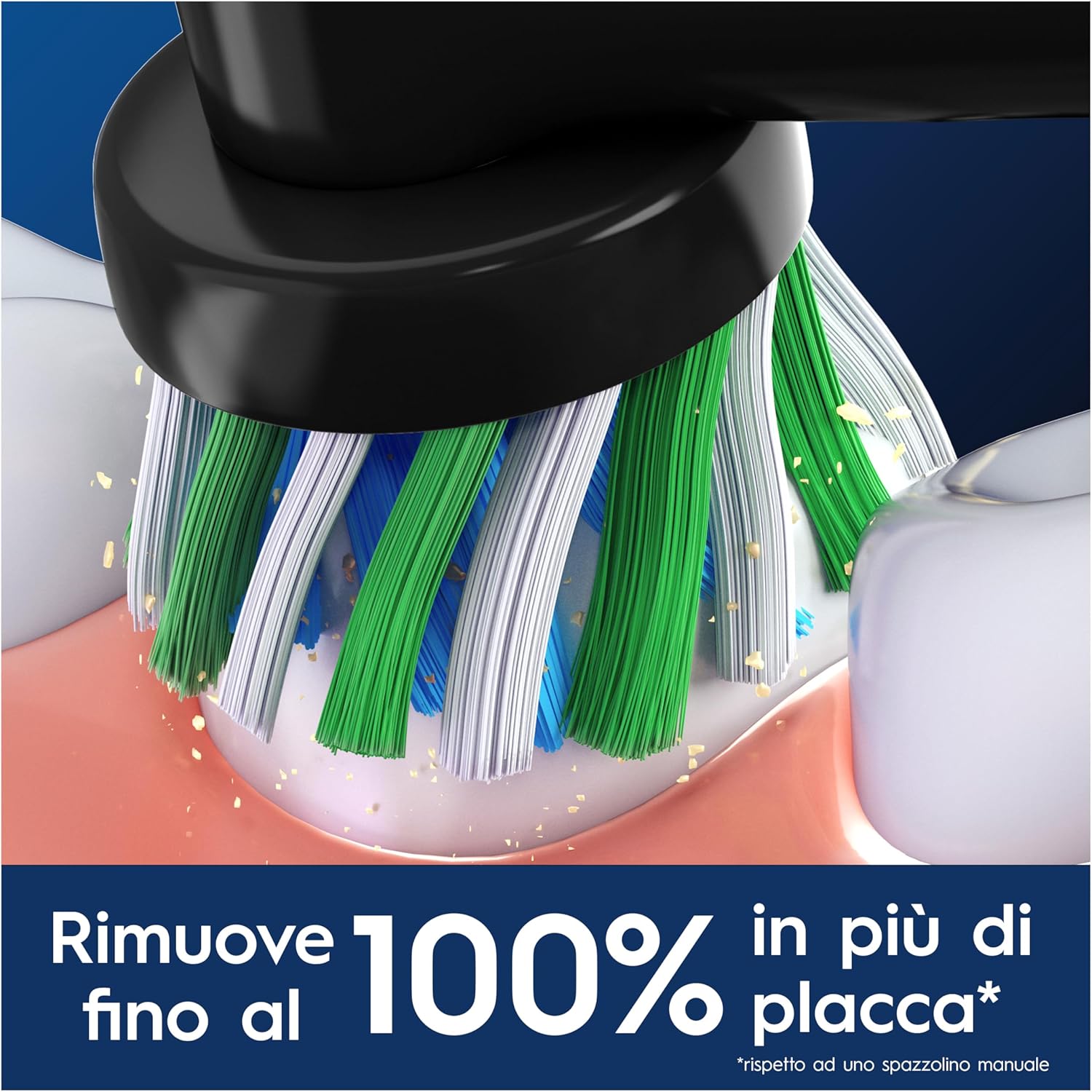 Detalle de Oral-B Testina di Ricambio PRO Cross Action Nera – Confezione da 12 Testine