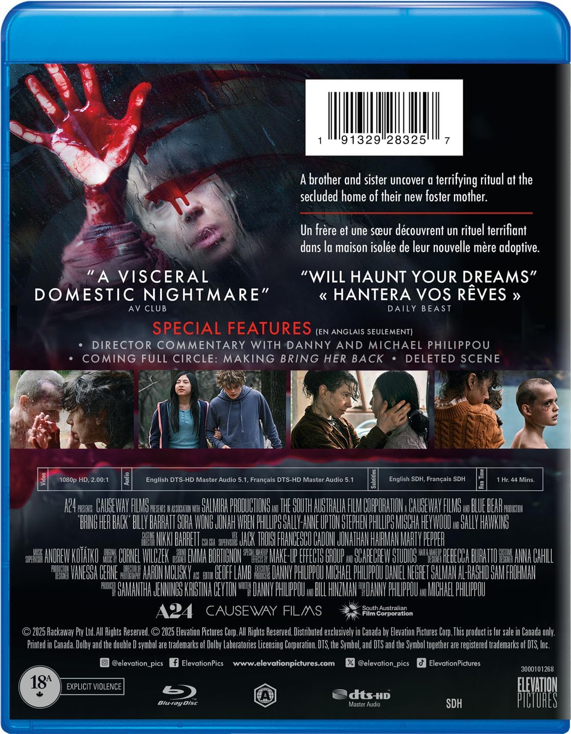 Detalle 1 de Bring Her Back Bilingual Blu-ray Horror Film, English DTS-HD Master Audio 5.1